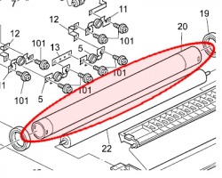 Ricoh AE011080/AE011113 Rullo fusore superiore compatibile