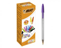 Bic 926381 Cristal Multicolor - Penna a sfera tratto 1.6mm in 10 colori assortiti - conf. 20pz