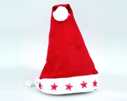 Cappello da Babbo Natale da 45cm con stelle luminose