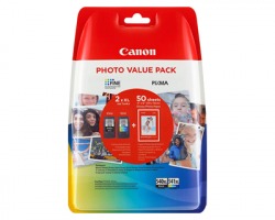 Canon PG540XL+CL541XL Multipack inkjet nero, colore e photo paper GP-501 50fogli originale (3386C001)