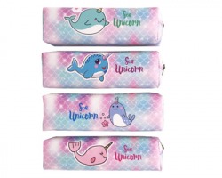 Astuccio Portacolori a 1 cerniera 21x7cm "Sea Unicorn" - colori assortiti