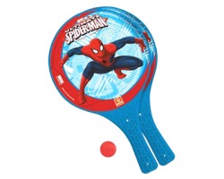 Spiderman Racchette + pallina da beach tennis, 38cm