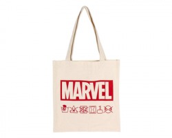 Marvel Borsa in cotone 100%, con manici ricurvi, misure 37x40cm