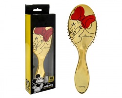 Disney Minnie Spazzola per capelli 22x3.5x7cm , in gift box, color oro