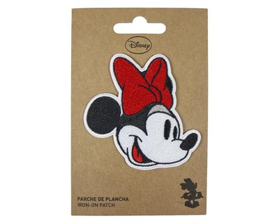 Disney Minnie Toppa termoadesiva in blister da 1pz, misura 14.5cm x 9.5cm,  volto di Minnie Mouse - OFBA srl