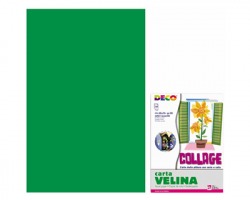 Deco 05319 Carta velina 20g, 50 x 76cm, in buste da 24 fogli, colore verde scuro - 1pz