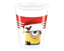 Minions Christmas Bicchieri in plastica 200ml - conf. 8pz