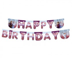 Disney Frozen II Banner "Happy Birthday" 200 cm - 1pz