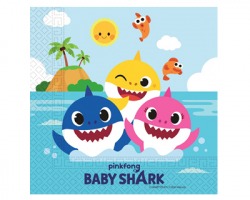 Baby Shark Tovaglioli in carta 33 x 33cm - conf. 20pz