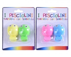 Temperamatite Pesciolini con serbatoio in blister da 2pz, colori assortiti