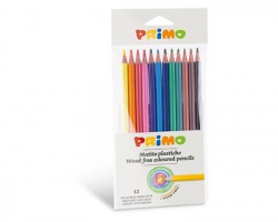 Primo 5300MAT12P Matite plastiche colorate, esagonali, in blister da 12pz