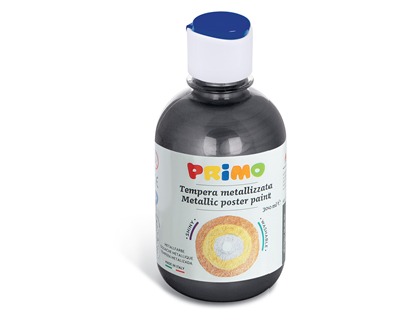 Primo 233TM300800 Colore a tempera nero metallizzato in bottiglia 300ml -  1pz - OFBA srl