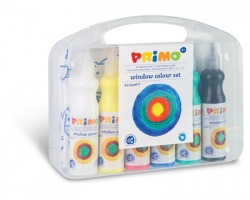 Primo 651W6SP Window colour in bottiglia 75ml con beccuccio dosatore, 6 colori - 1pz