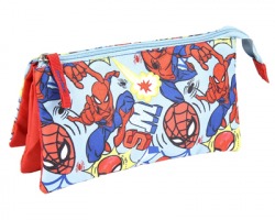 Spiderman Astuccio piatto/ Bustina con 3 cerniere, misura 23x12.5x3cm