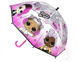 LOL Surprise Ombrello manuale per bambina in pvc trasparente, diam. 45cm