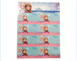 Disney Frozen Etichette segnanome per libri e quaderni da 2ff blister da 16 etichette