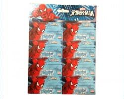 Spiderman Etichette segnanome per libri e quaderni da 2ff blister da 16 etichette