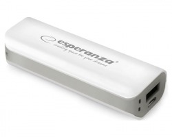 Esperanza EMP103WE Power Bank da 2200mAh, colore bianco/ grigio