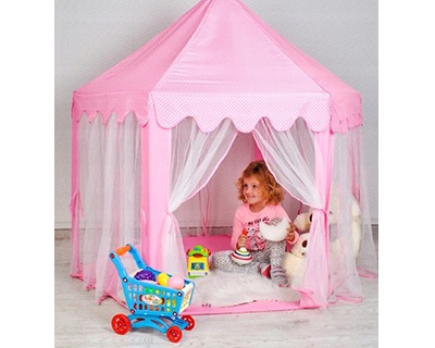 COSTWAY Tenda da Gioco per Bambini, Tenda Castello per 3-4 Bambini con