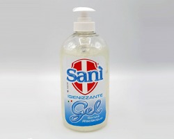 Sanì Igienizzante mani gel in flacone con dispenser da 500ml, alcol al 72%