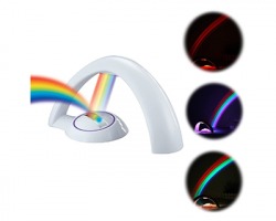 Lampada LED proiettore magic rainbow per bambini, funziona con 4 batterie AAA non incl.