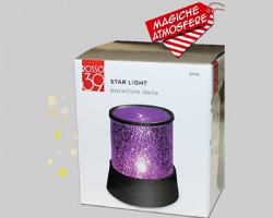 Lampada Proiettore di stelle Star light a led, funziona a batterie, misura 12x10.7cm