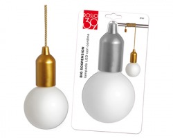 Big Sospension lampada LED con corda, tirare per accendere, colori assortiti