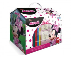 Disney Minnie casetta Set di timbrini con pennarelli Giotto, misura 24.5x17x24cm