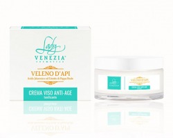 Lady Venezia Crema viso Veleno d'api anti-age tonificante, in barattolo da 50ml, made in Italy