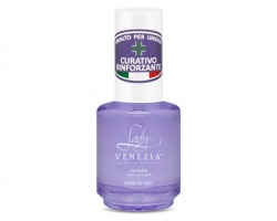 Lady Venezia Smalto curativo rinforzante per unghie, maxi pennellino piatto, da 15ml, colore trasparente, made in Italy