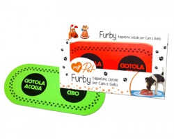 Furby Tappetino ciotole per cani e gatti, colori assortiti