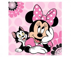 Disney Minnie Asciugamano magico in cotone al 100%, misura 30x30cm una volta aperto