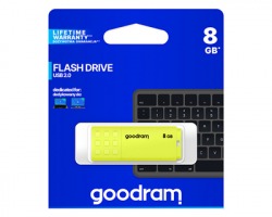 GOODRAM Pendrive 8GB UME2 USB 2.0, retail blister, colore giallo