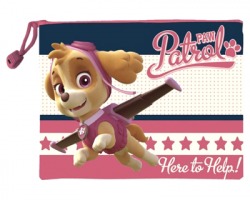 Paw Patrol Sky bustina portatutto con zip per bambina, misure 21x29 cm