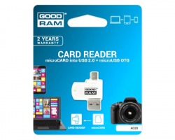 GOODRAM Card reader AO20 microSD OTG, colore bianco