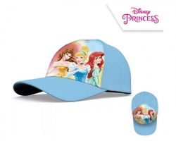 Disney Princesse Berretto da bambina con visiera taglia 52, colore azzurro