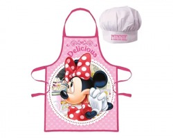 Disney Minnie Set Regalo grembiule + cappello da chef, consigliato per 3/ 8 anni