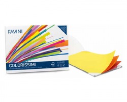 Favini A16X404 Colorissimi 220 - Album da disegno cartangoli mix di colori forti D4 (16fg) - 1pz