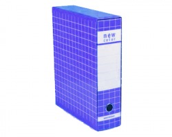 Brefiocart 0201180/BL New Color - Registratore protocollo blu dorso 8cm - formato utile 23x33cm - 1pz