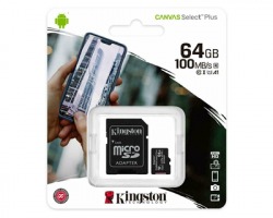 Kingston Canvas Select Plus SDCS2/64GB Class 10 UHS-I con adattatore