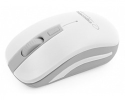 Esperanza EM126EW Mouse ottico 4D, ergonomico con 4 tasti, wireless, colore bianco