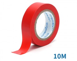 Aigostar Nastro isolante adesivo professionale in pvc 17mm x 10m, colore rosso