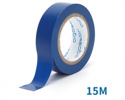 Aigostar Nastro isolante adesivo professionale in pvc 17mm x 15m, colore blu