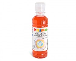 Primo 3309CC240300 Colla ad acqua colorata trasparente 240ml per slime, colore rosso