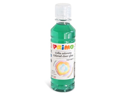 Primo 3309CC240610 Colla ad acqua colorata trasparente 240ml per slime,  colore verde - OFBA srl