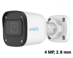 Uniview Uniarch IPC-B124-APF28 IP Camera mini bullet 4MP, ottica fissa 2.8mm, Ultra265