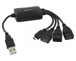 Esperanza EA158 Hub USB 2.0, 3 porte USB + 1 porta micro USB