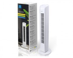 Aigostar 33QRV Ventilatore a torre oscillante potenza 50W, colore bianco