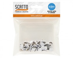 Scatto 155-01 Puntine da disegno in blister 1x80pz, colore bianco