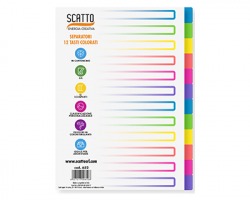 Scatto 652 Divisori in cartoncino colorato 12 tasti - 1pz